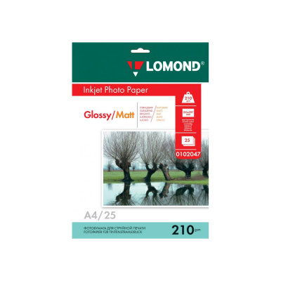 Фотобумага Lomond глянцевая/матовая двухсторонняя А4 210 г/м2 25 л (0102047)